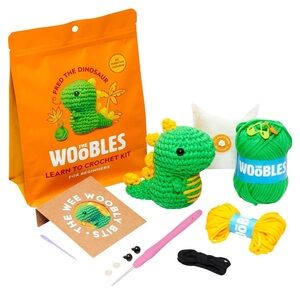 The Woobles Crochet Kit - Fred the Dinosaur 🦖 NEW!!